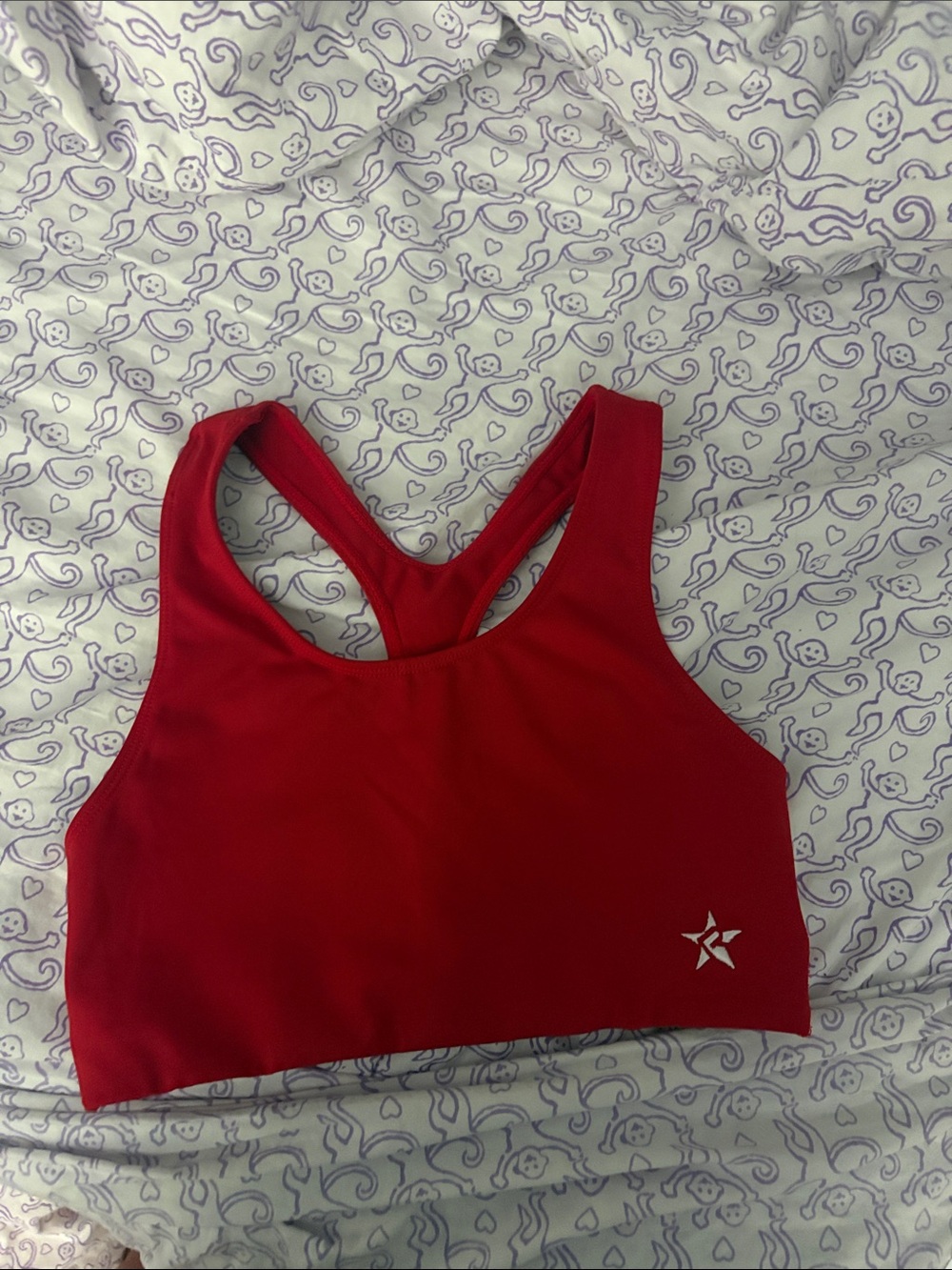 Women's Red Racerback Sports Bra - SMALL REBEL ATHLETIC